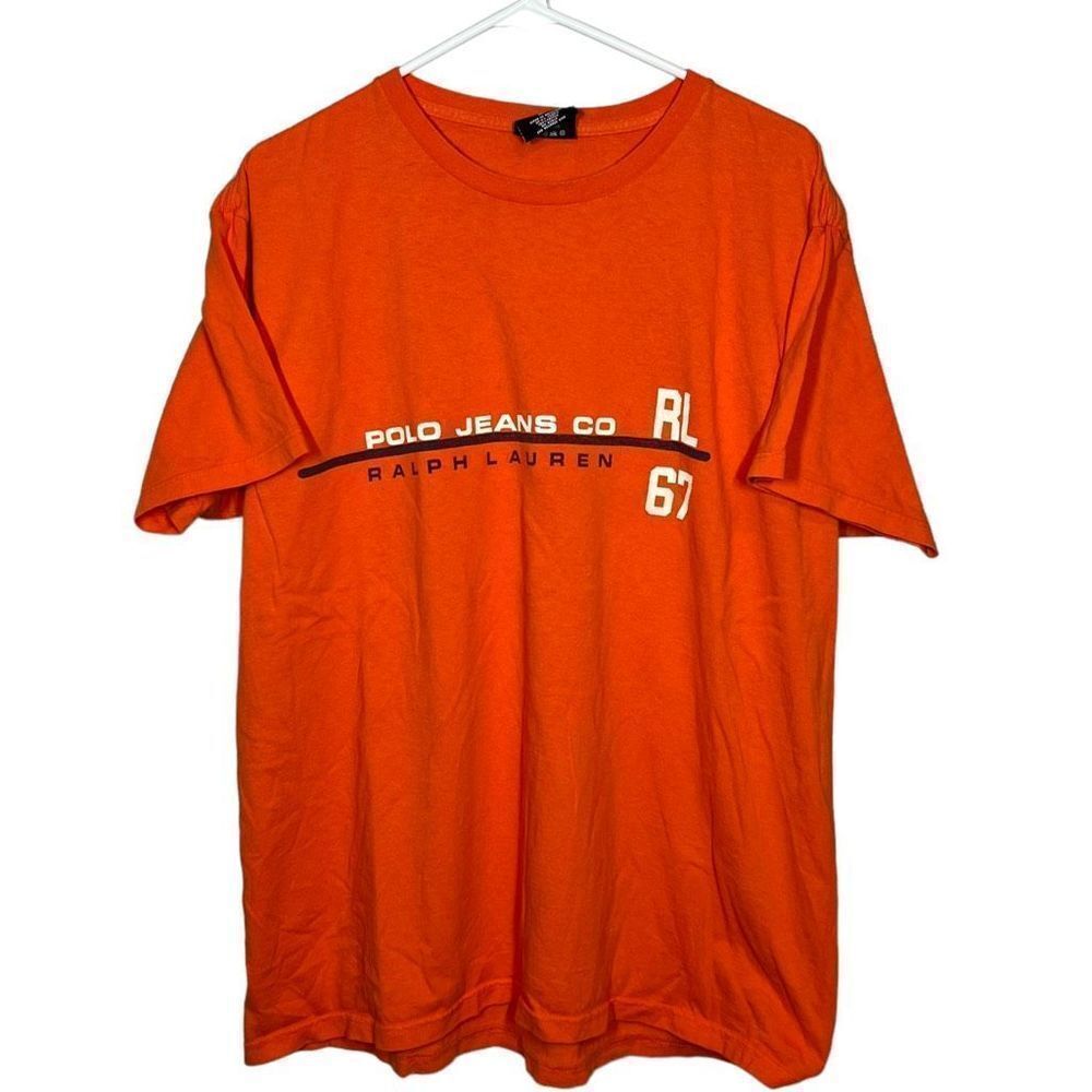 Y2K Polo Jeans Ralph Lauren T-shirt Orange Men’s L